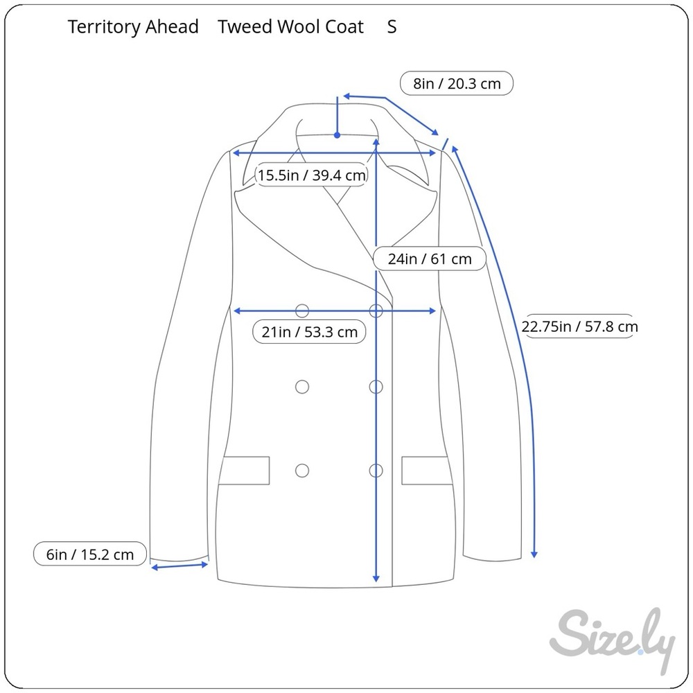 The Territory Ahead Women’s Wool Blend Brown Tweed Collared Toggle Coat, Size S - Picture 10 of 10